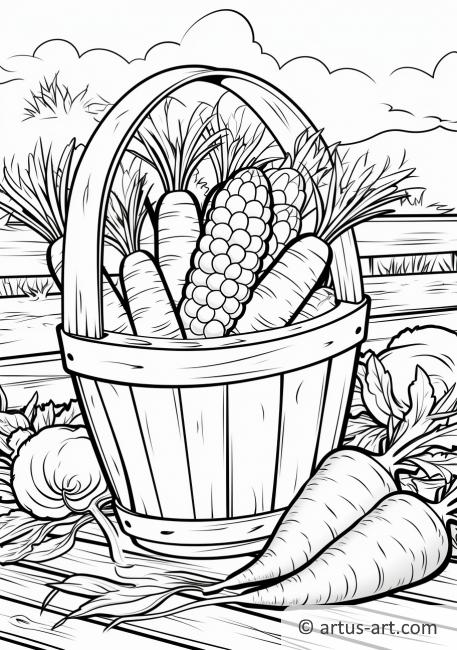 Carrot Harvest Coloring Page